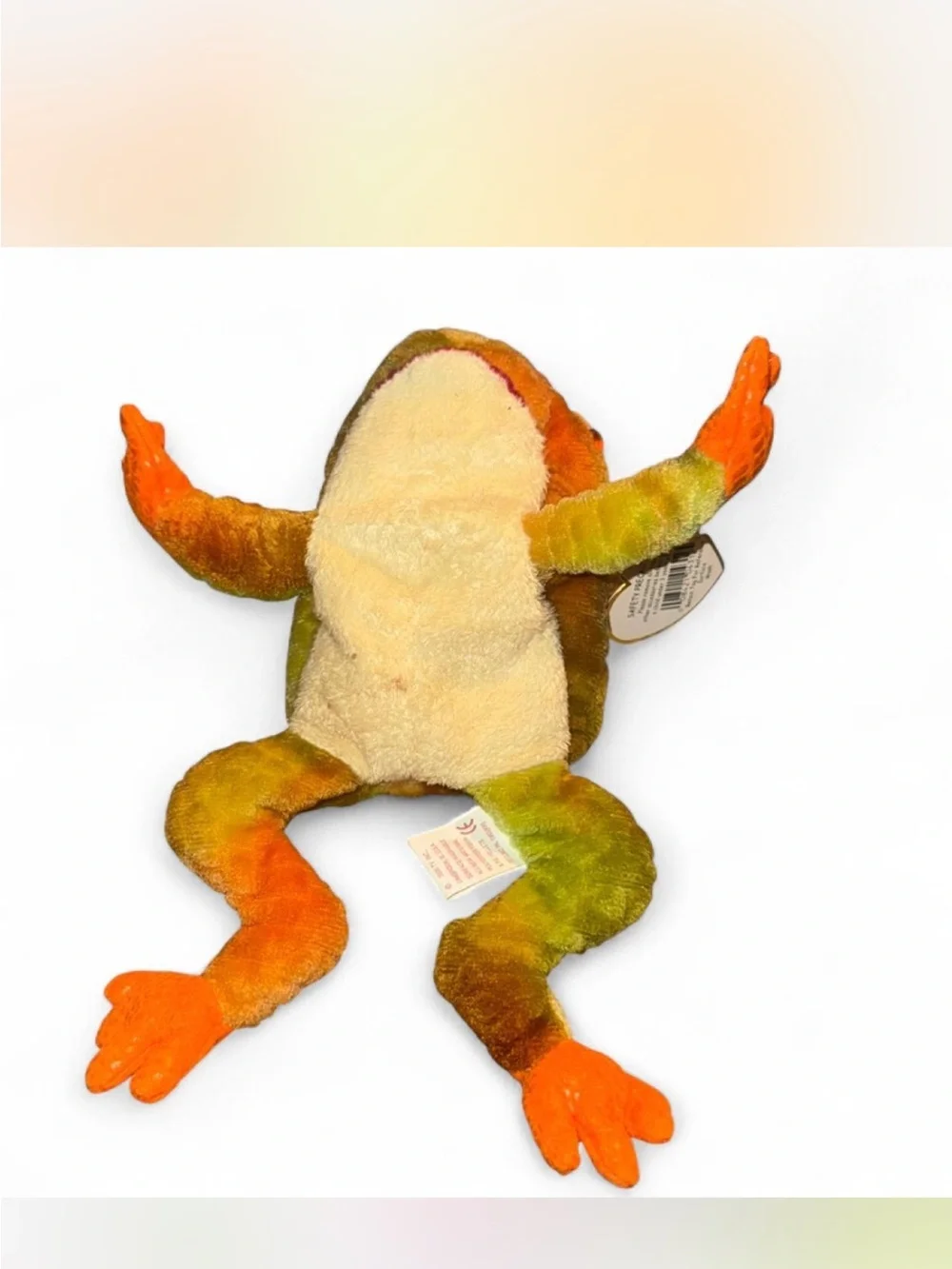 Ty Beanie Baby Prince Plush Frog Multicolored. New